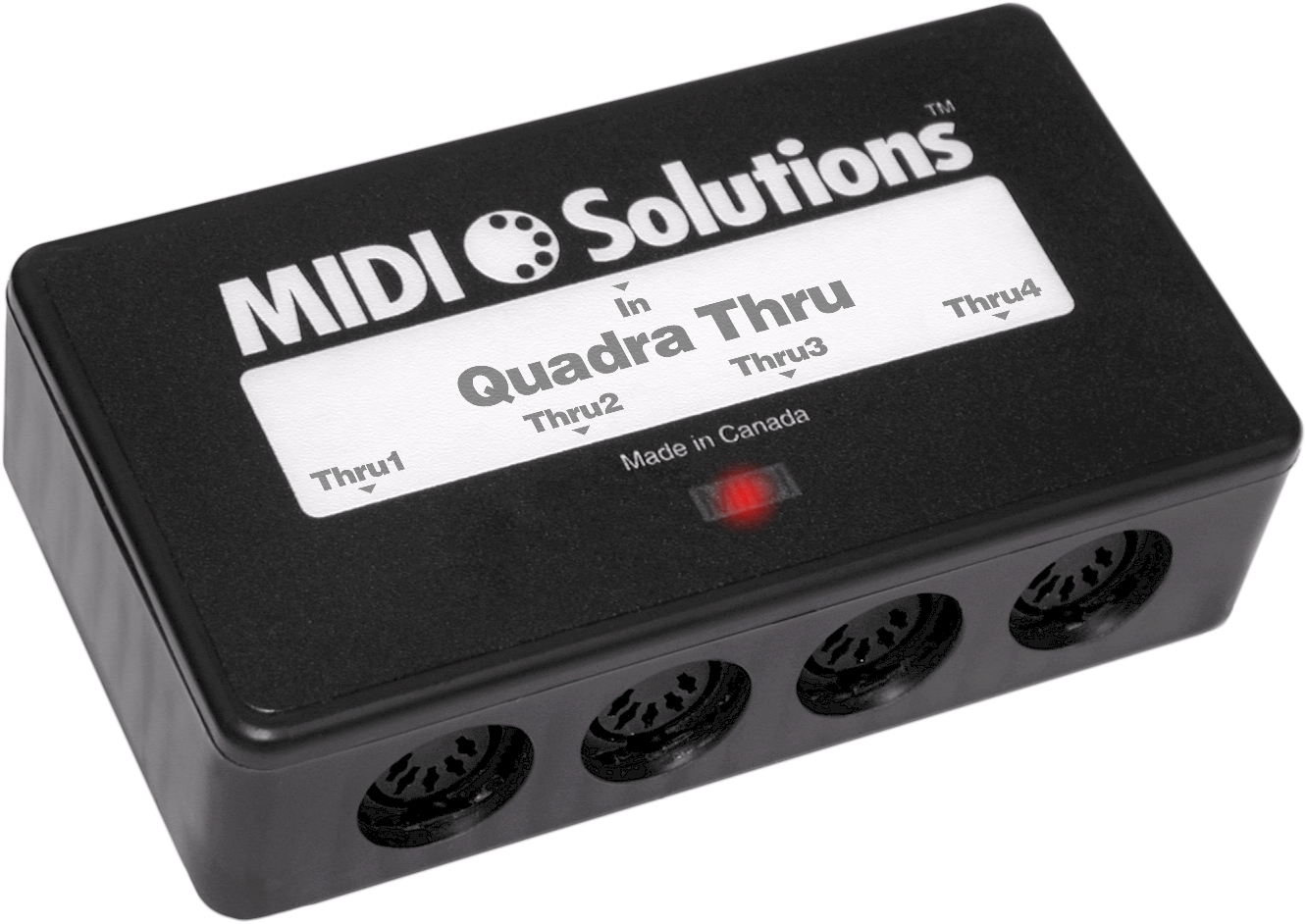 MIDI Solutions MIDI Solutions Quadra Thru 4 Input MIDI Thru Box