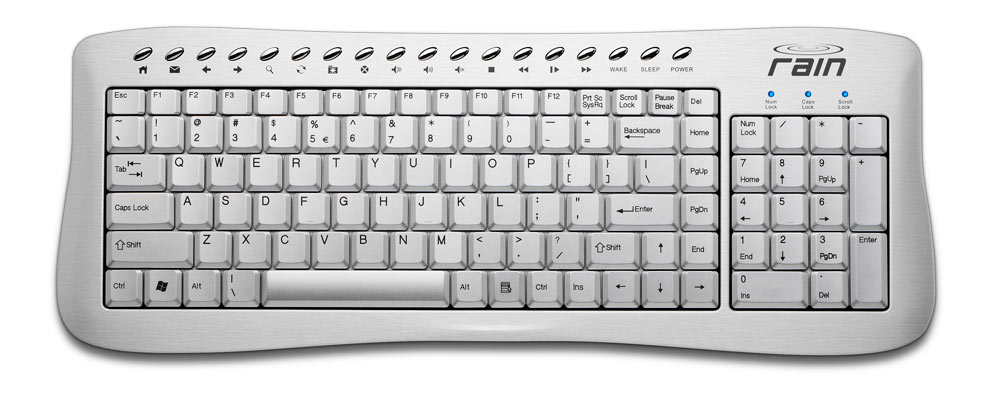 Rain Computers Inc. Rain Computers Aluminum USB Computer Keyboard