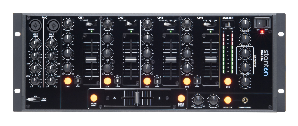 Stanton Stanton RM416 Rackmount DJ Mixer, 4-Channel