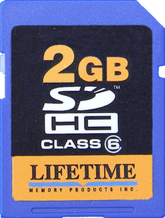 Lifetime Memory Lifetime Memory SD Secure Digital Card (2 GB)