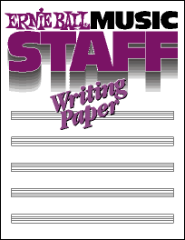 Ernie Ball Ernie Ball 7019 Music Staff Writing Paper Book