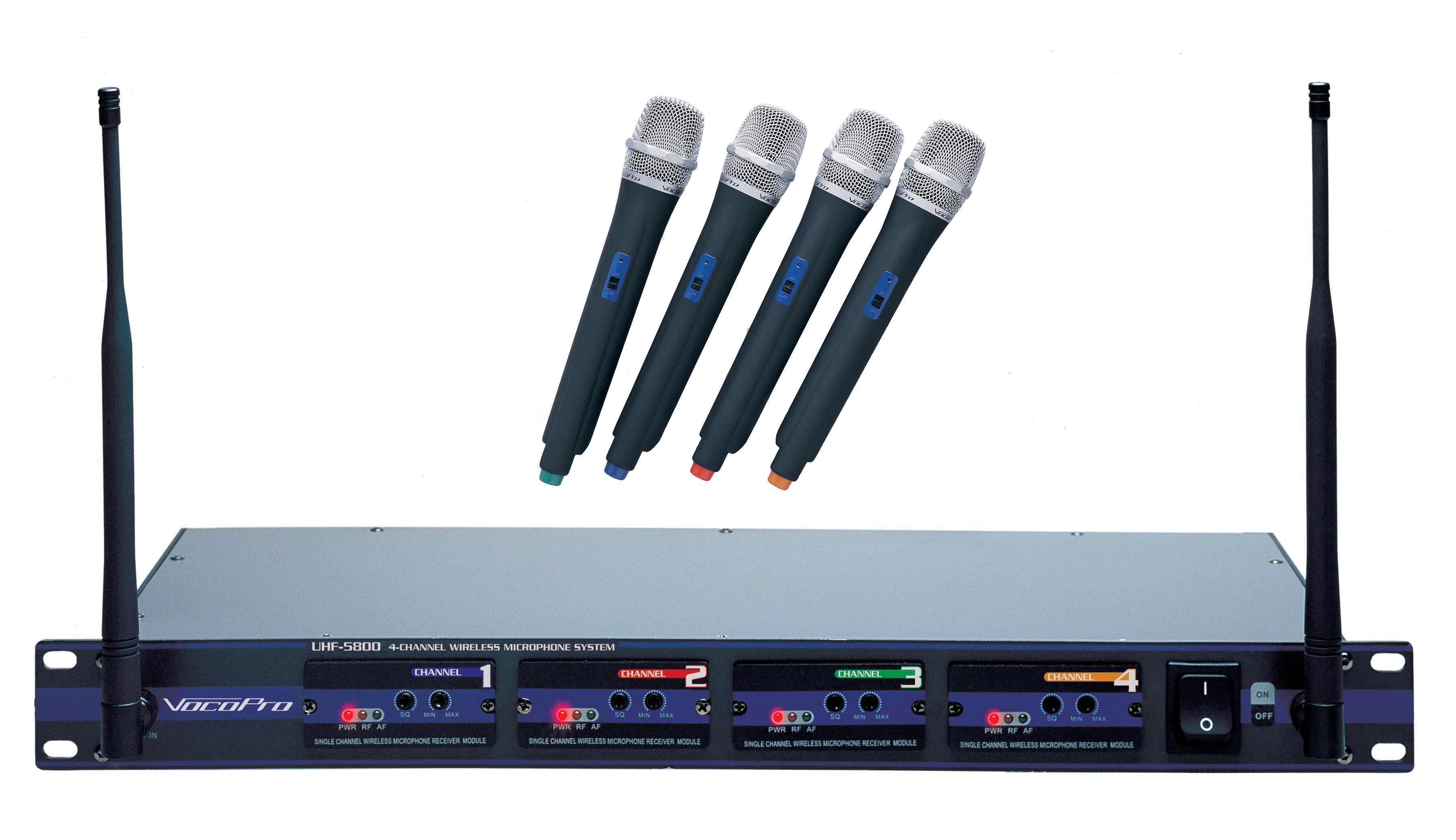 VocoPro VocoPro UHF-5800 4-Channel Wireless Mic System