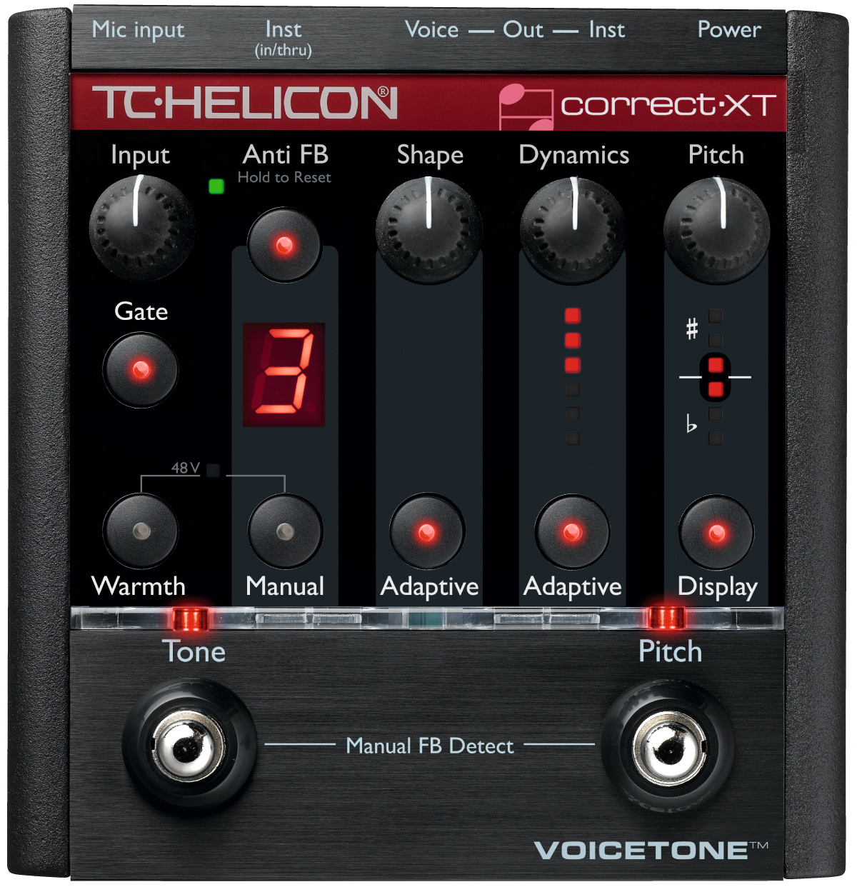 TC Electronic and TC-Helicon TC Helicon VoiceTone Vocal Correct XT Effects Pedal