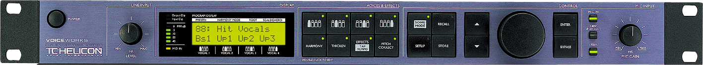 TC Electronic and TC-Helicon TC-Helicon VoiceWorks Harmony FX Rackmount Voice Processor