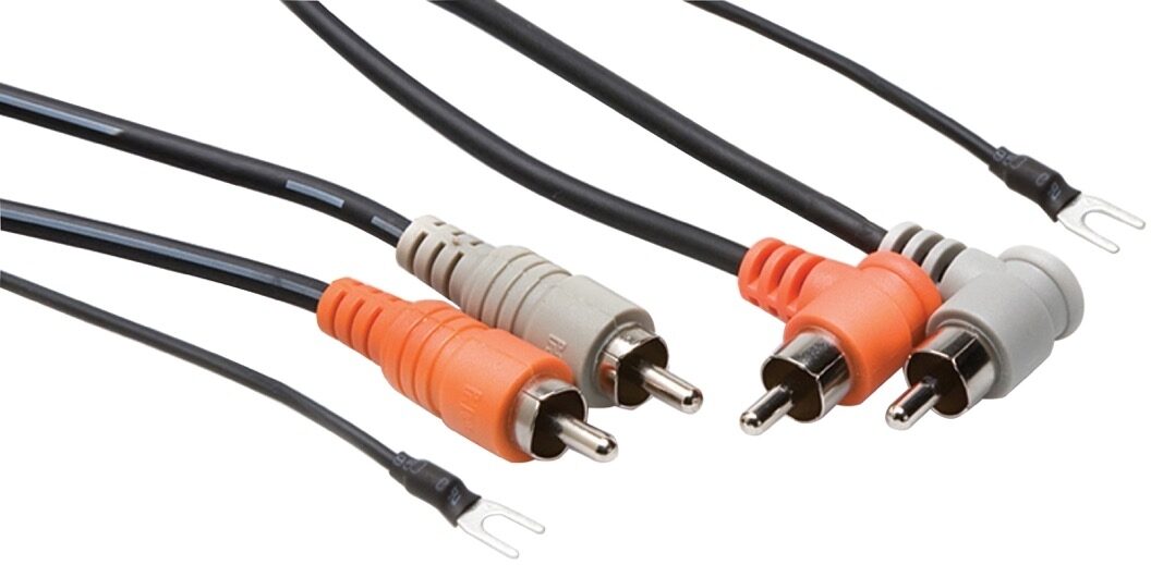 Hosa Stereo Interconnect Cable (Dual RCA to Dual RightAngle RCA)