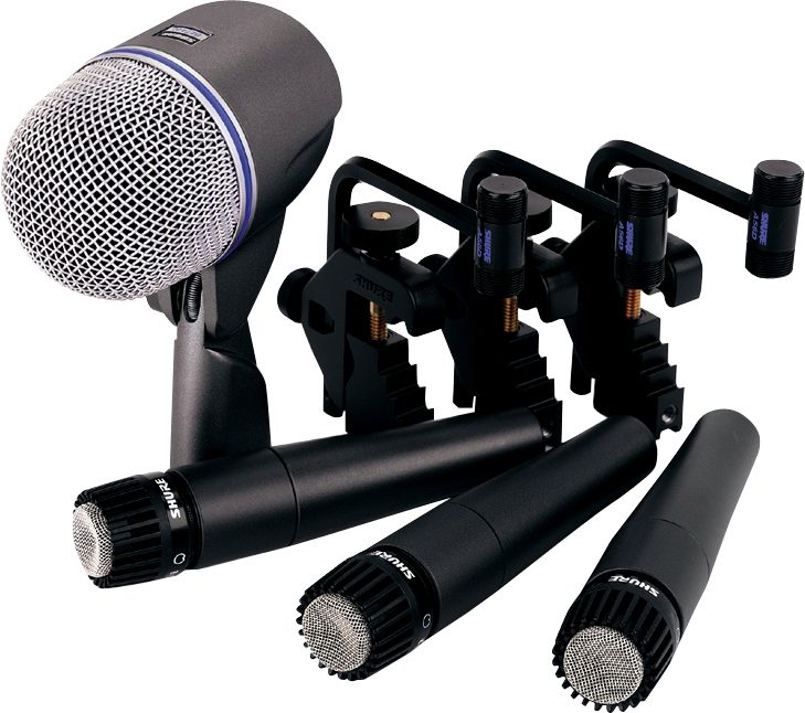 Shure Beta52/SM57 Drum Microphone Package, with Rim Mounts
