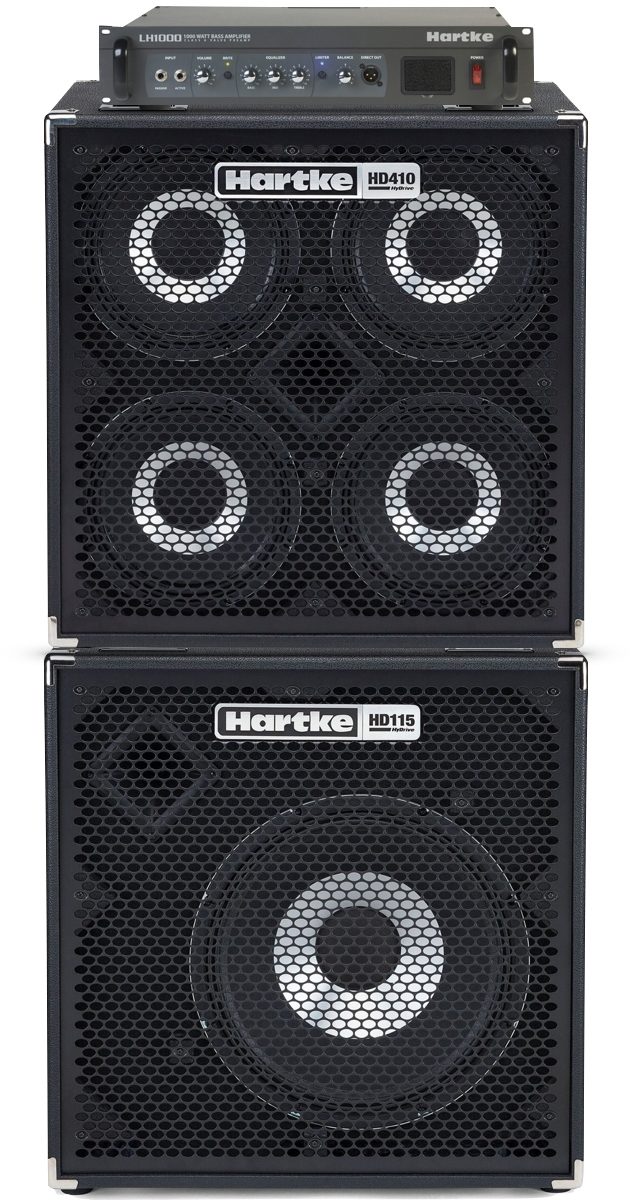 Hartke LH1000 Bass Head with HD410 and HD115 Stack