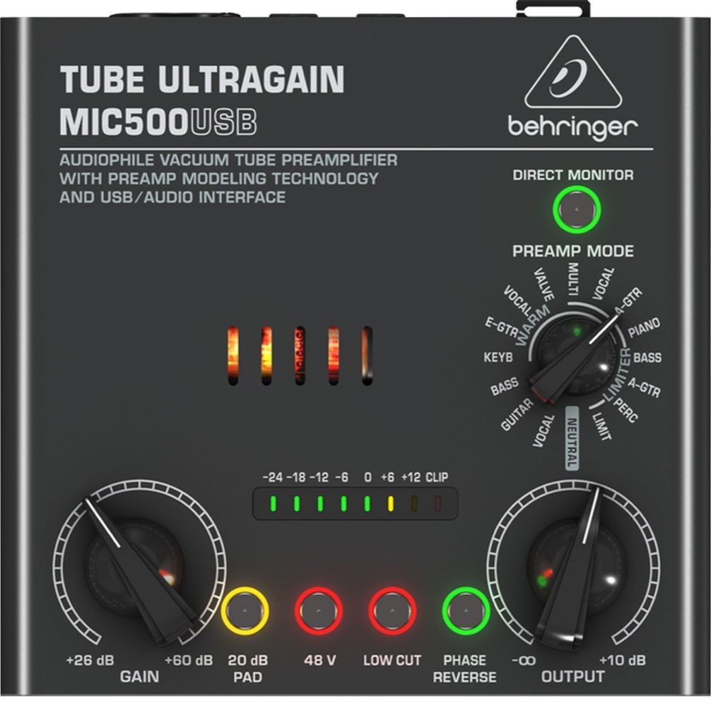 Behringer MIC500USB Ultragain Tube Preamp and USB Audio Interface