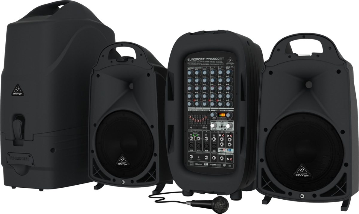 Behringer PPA2000BT Portable Bluetooth PA System (2000 Watts)