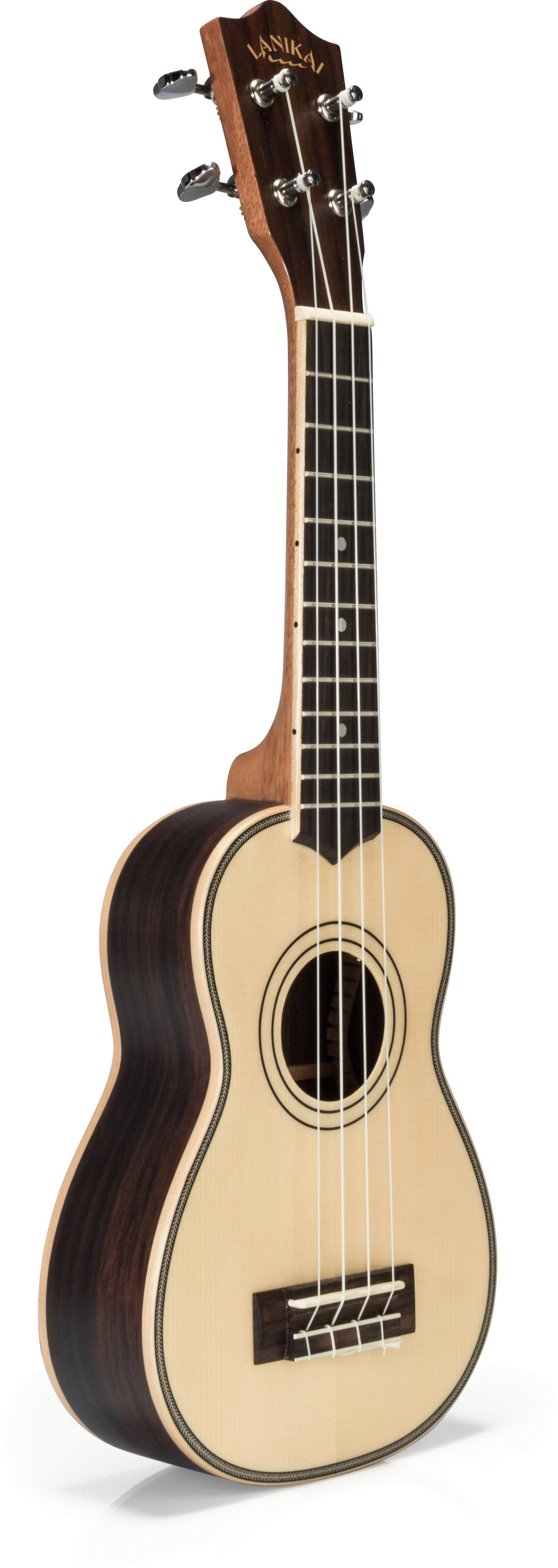 Lanikai Solid Spruce Top Soprano Ukulele (with Gig Bag)