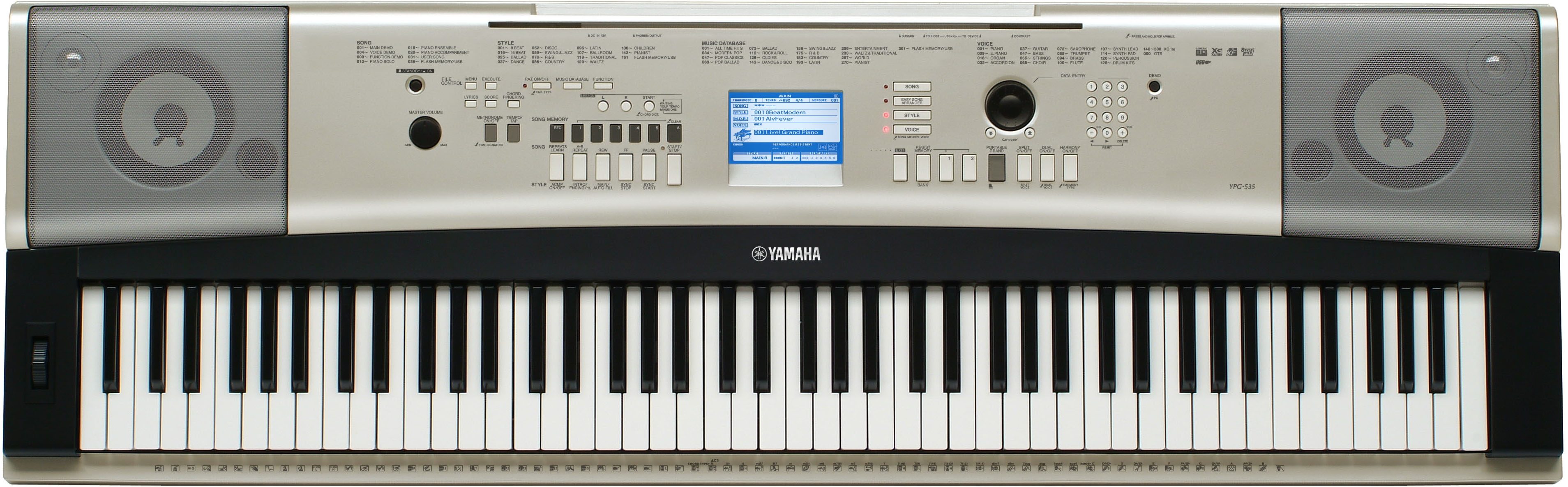 Yamaha YPG535 Portable Grand Keyboard, 88Key