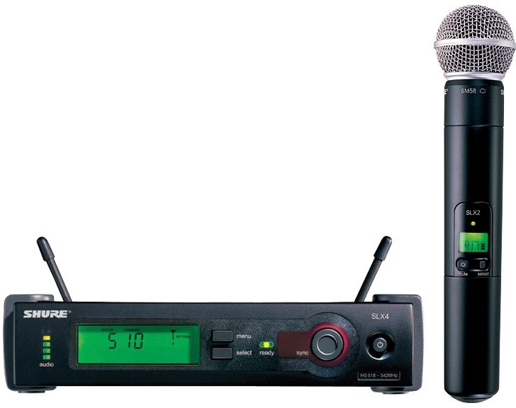 Shure SLX UHF Wireless System, SM58 Handheld Microphone