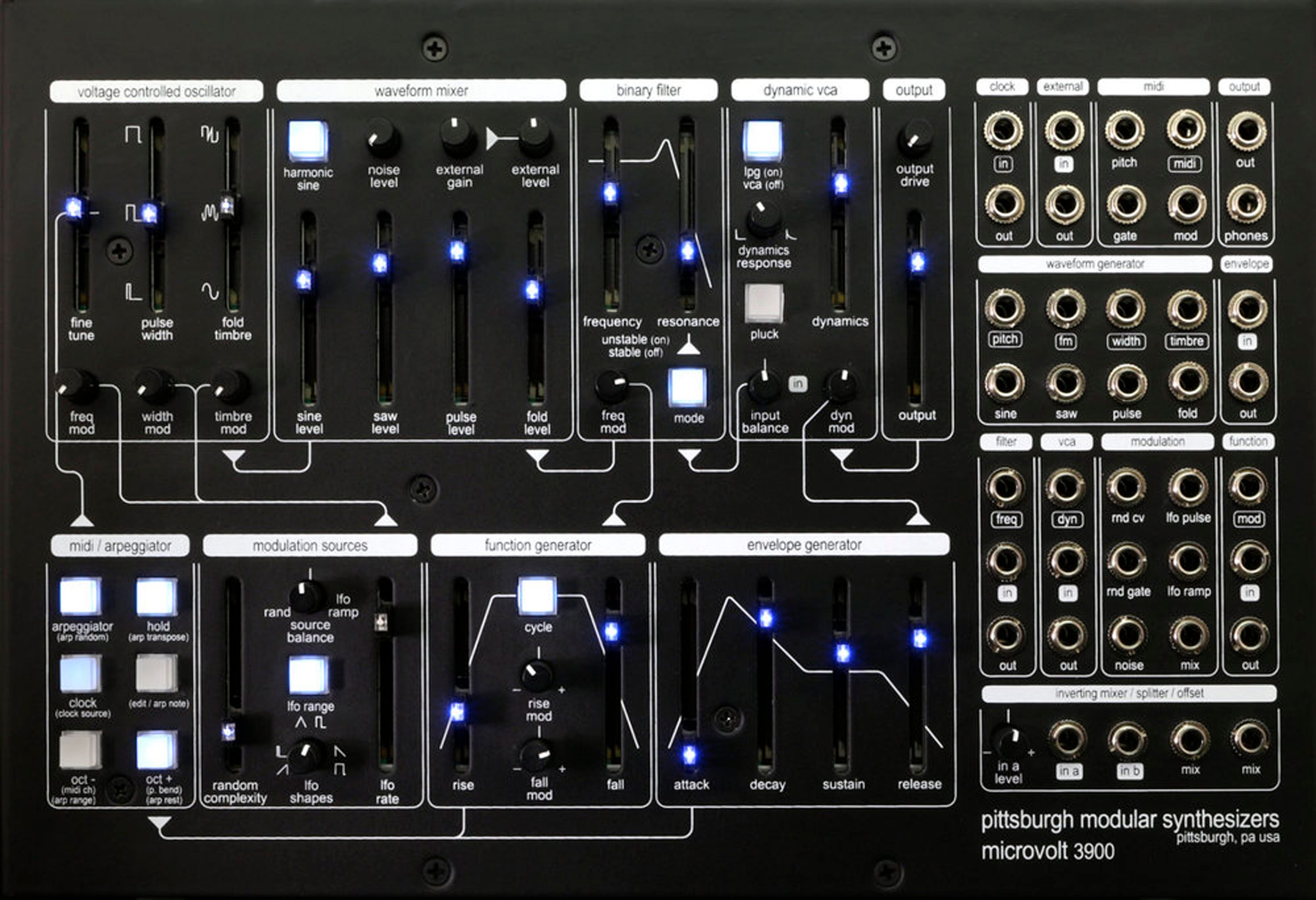 Pittsburgh Modular Microvolt 3900 Synthesizer